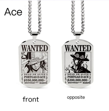 Collar con colgante inspirado en One Piece con llavero