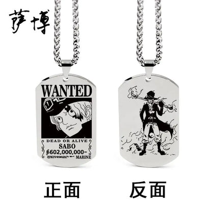 Collar con colgante inspirado en One Piece con llavero