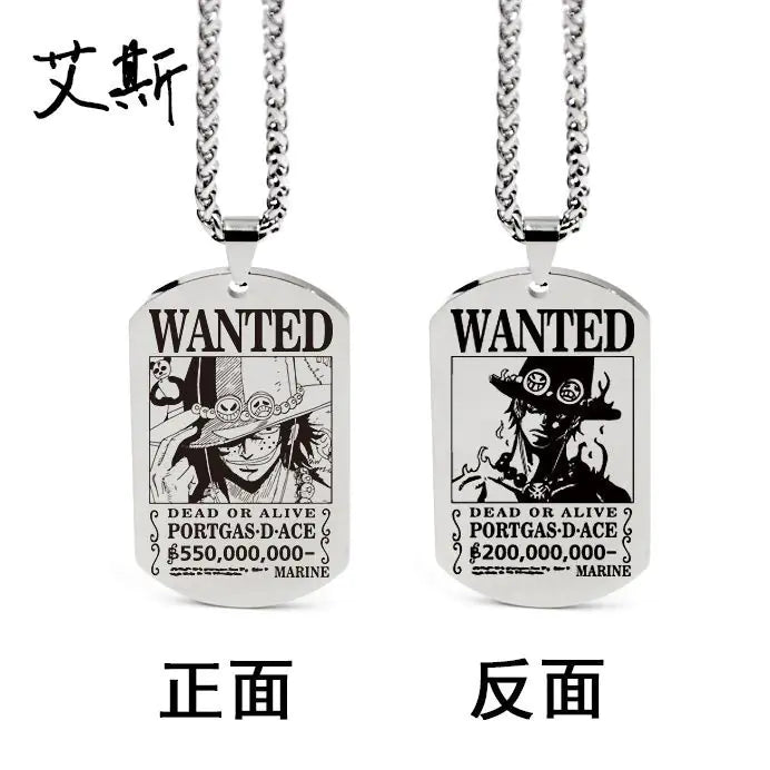 Collar con colgante inspirado en One Piece con llavero